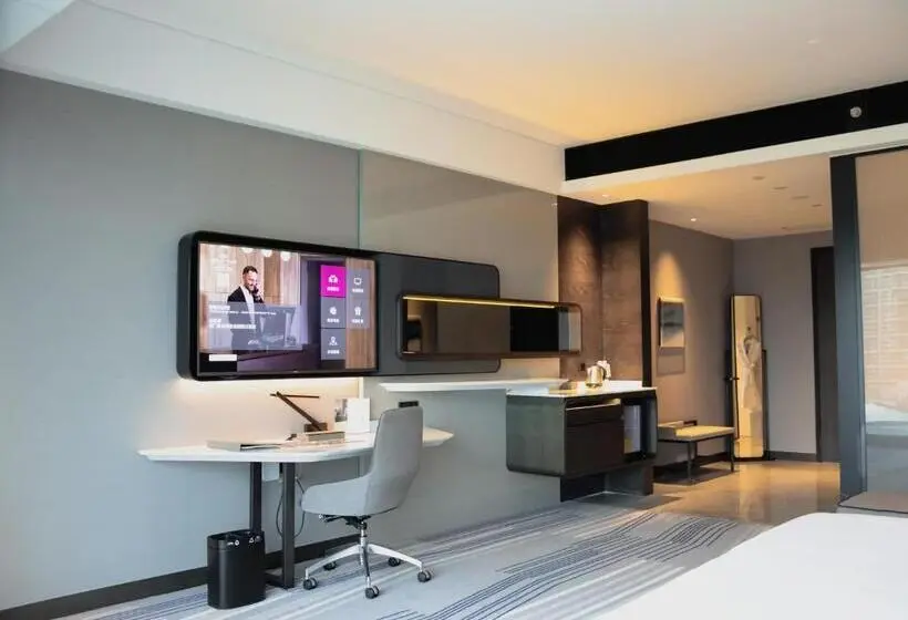 キングサイズベッドのスタンダードルーム, Crowne Plaza Xiamen Jimei Seaview By Ihg