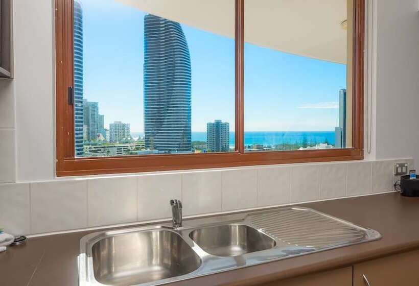 דירת פנטהאוז 1 חדרי שינה, Broadbeach Savannah Resort