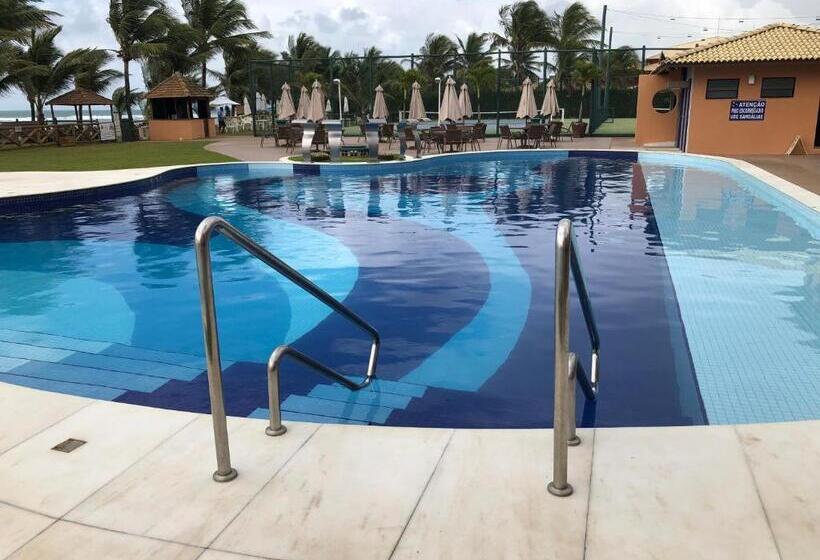 침실 1개 발코니 아파트, 2 Suítes, Guarajuba, Piscina Frente Mar