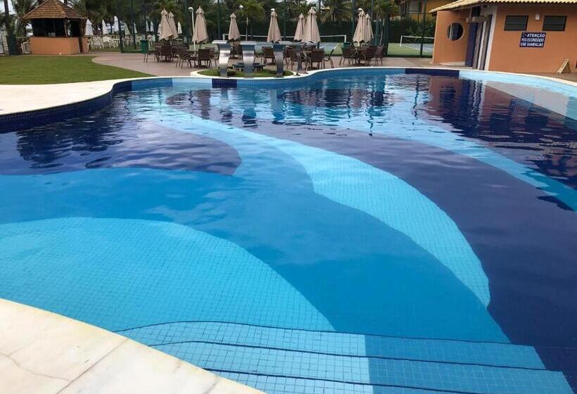 침실 1개 발코니 아파트, 2 Suítes, Guarajuba, Piscina Frente Mar