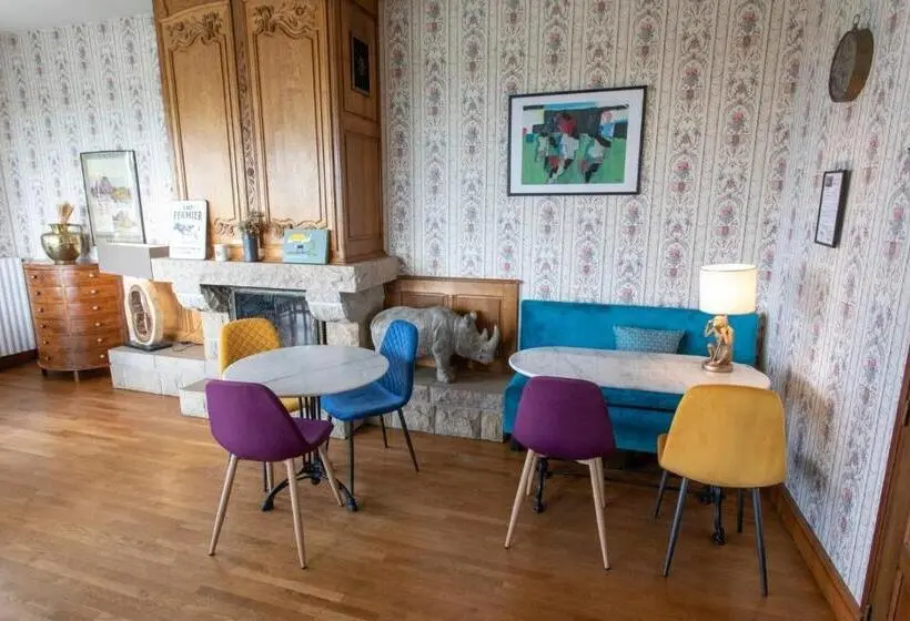 オーシャンビューデラックスルームバルコニー付き, La Bellevue Bréville   B&b