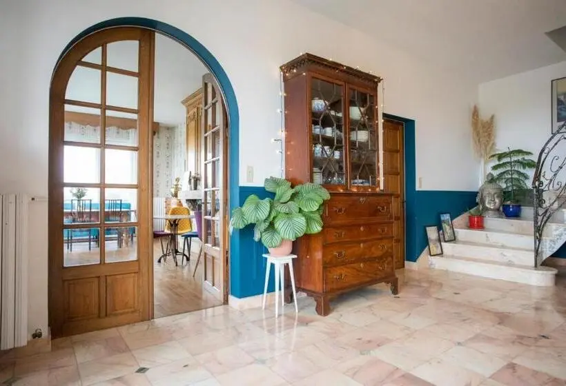 オーシャンビューデラックスルームバルコニー付き, La Bellevue Bréville   B&b
