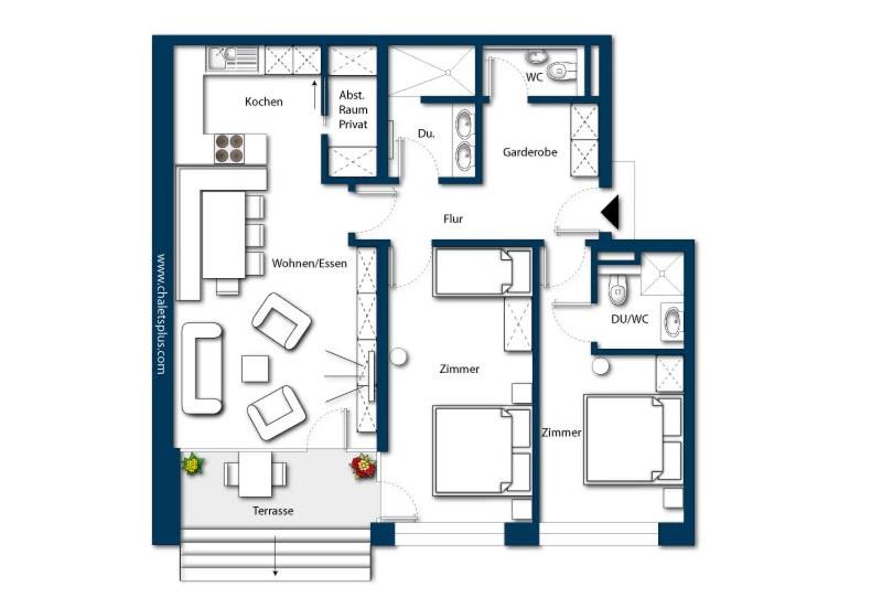Апартаменты 2 Спальни, Edelweisshaus Königsleiten