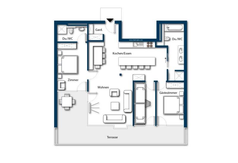 Апартаменты 3 Спальни, Edelweisshaus Königsleiten