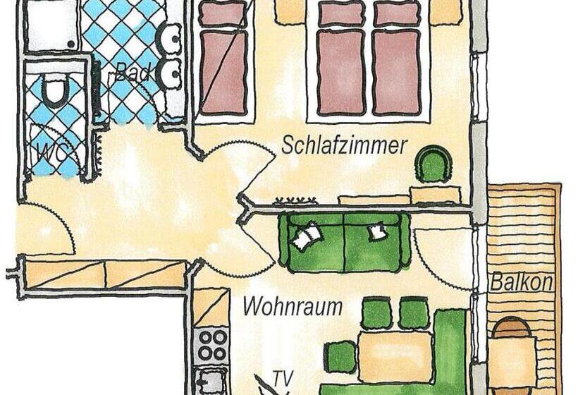 Апартаменты 1 Спальня, Der Erlenhof