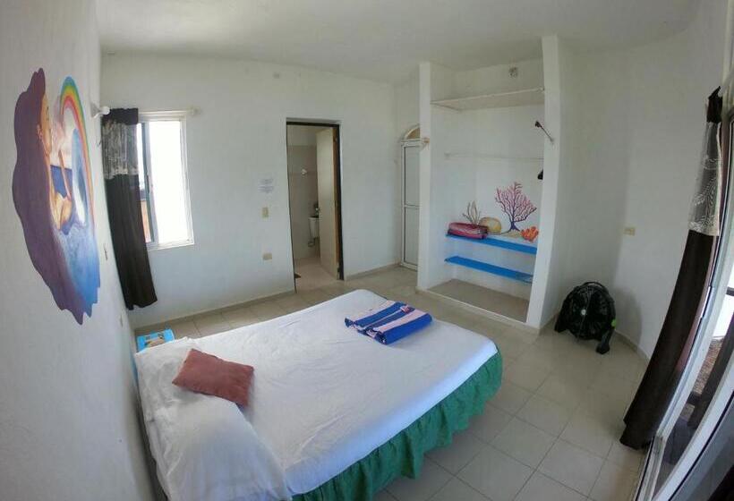 חדר סטנדרט נוף לים עם מרפסת, Casa Kayab