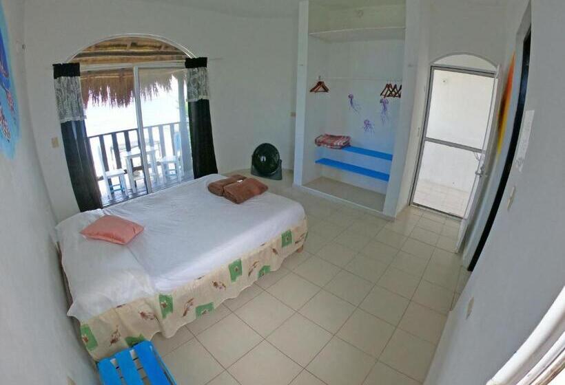 חדר סטנדרט נוף לים עם מרפסת, Casa Kayab