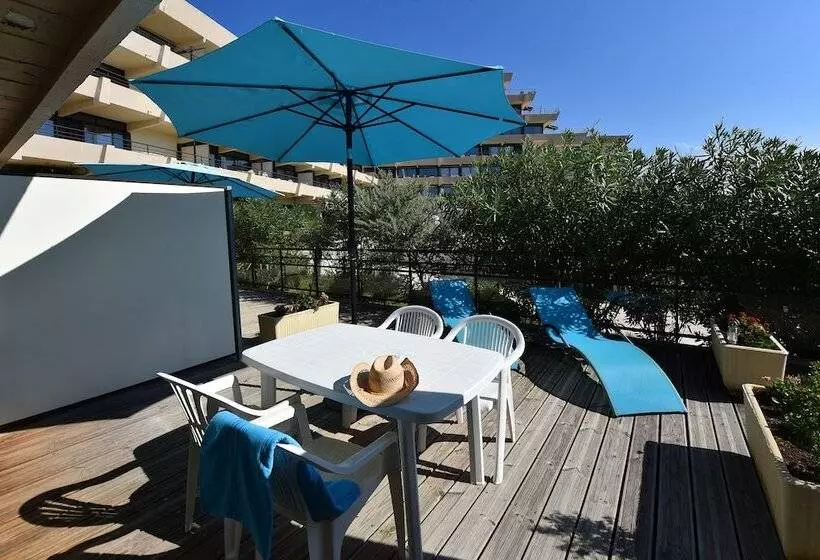 Huoneisto 1 Makuuhuone Puutarhanäkymä, Residence Les Calanques