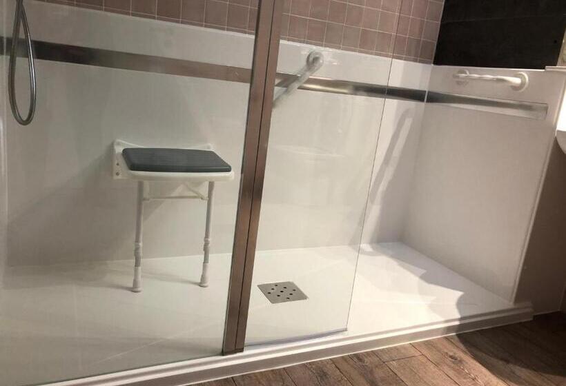 غرفة قياسية لذوى الاحتياجات الخاصة, Logis Hotel Restaurant Spa Les Oliviers