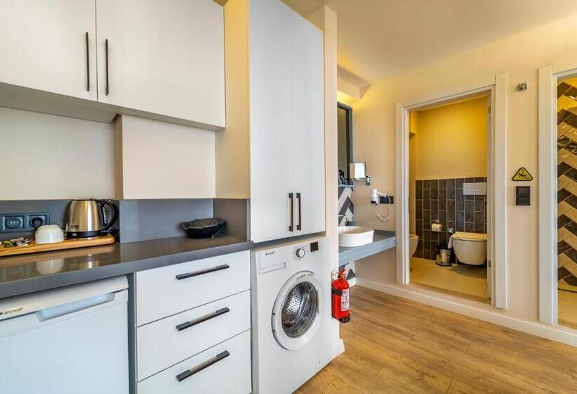 חדר לארבעה סטנדרטי עם מרפסת, Ece Marina Suites