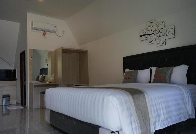 家庭房带园景, Madu Tiga Beach And Resort