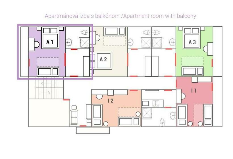 Трехместный Номер Стандарт с Балконом, Ubytovanie&reštaurácia Bodliak