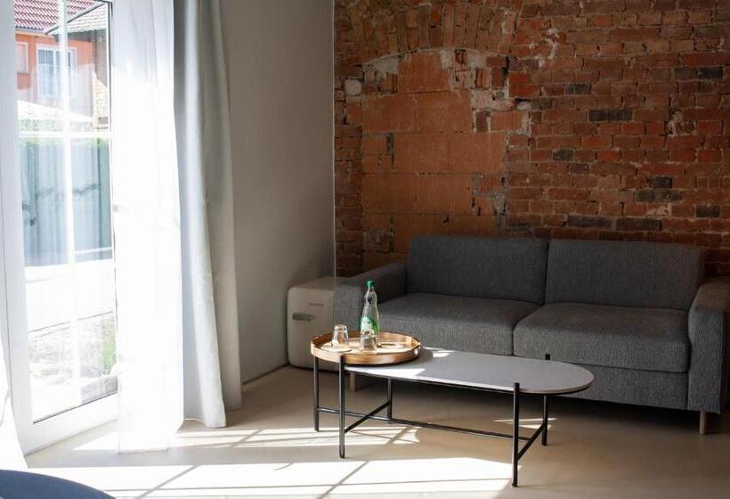 带1个卧室带花园景观的公寓, Project June   Ehemals Landgasthof Jüterbog