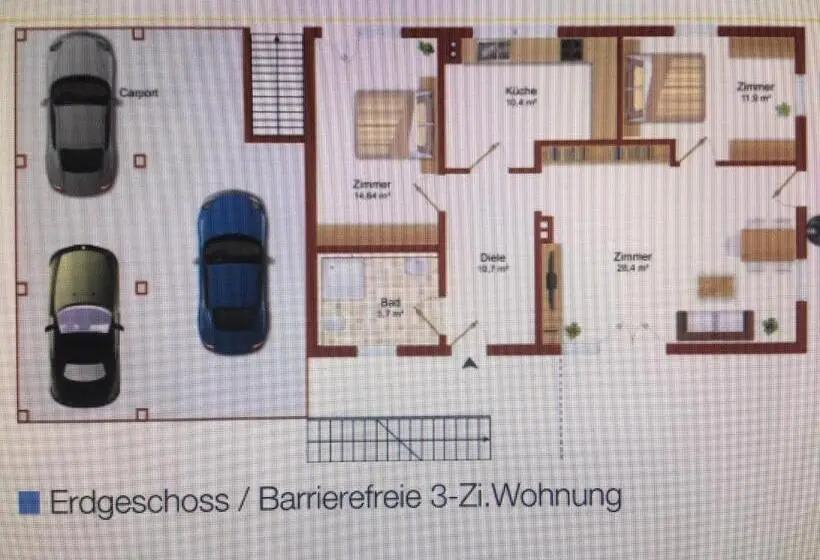 Deluxe-huoneisto 1 Makuuhuone, Gästehaus/fewos/boardinghaus Lüneburg Süd