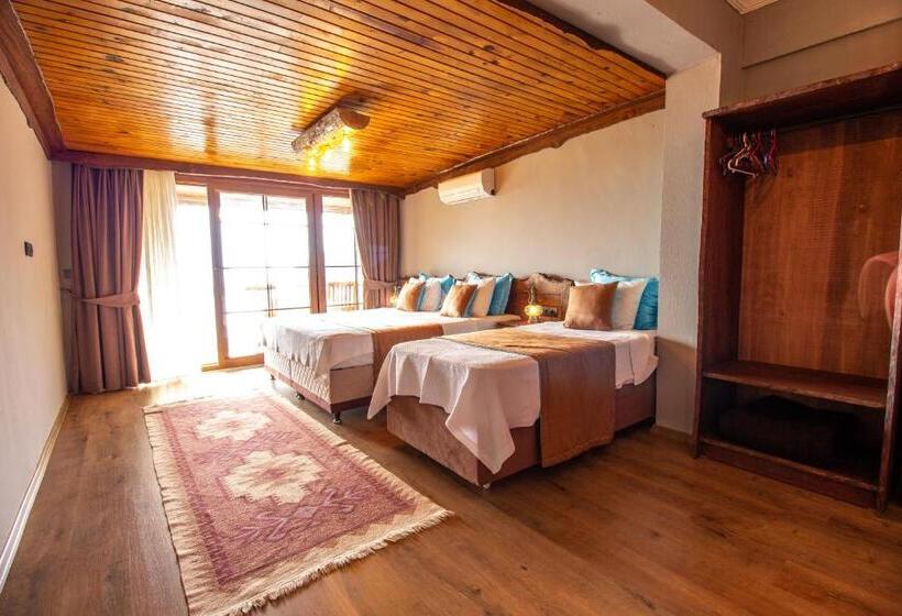 חדר סטנדרט נוף לים עם מרפסת, Keyif Motel