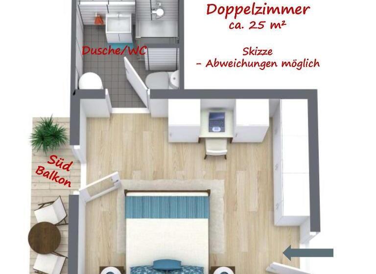 标准间带阳台, Pension Alpenrose