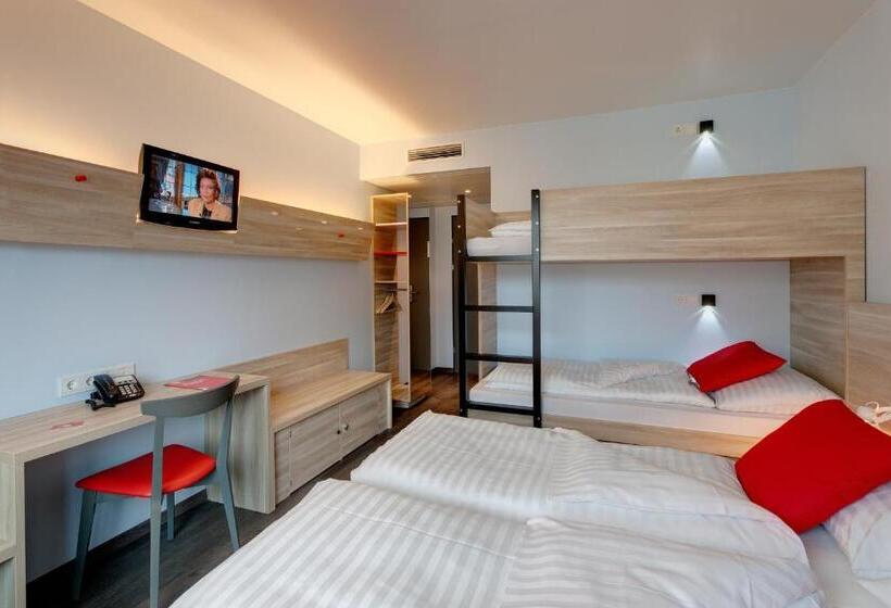 اتاق استاندارد چهار تخته, Meininger Hotel Wien Downtown Franz