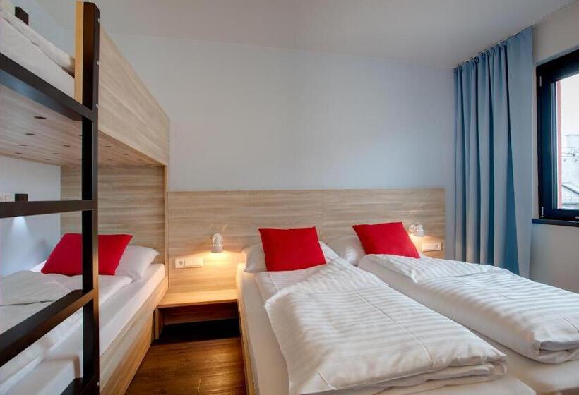 اتاق استاندارد چهار تخته, Meininger Hotel Wien Downtown Franz