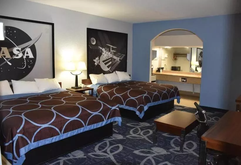 ２ダブルベッドのスタンダードルーム, Super 8 By Wyndham Houston Hobby Airport South