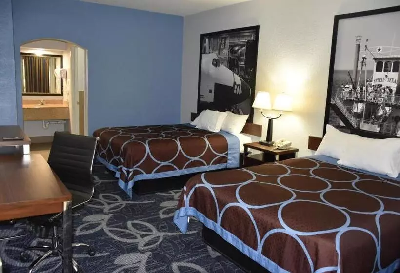 ２ダブルベッドのスタンダードルーム, Super 8 By Wyndham Houston Hobby Airport South
