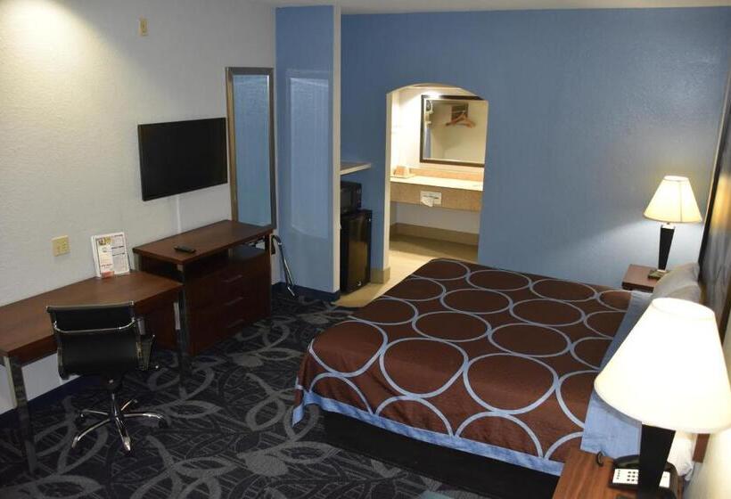 身障者適用キングサイズベッドルーム, Super 8 By Wyndham Houston Hobby Airport South