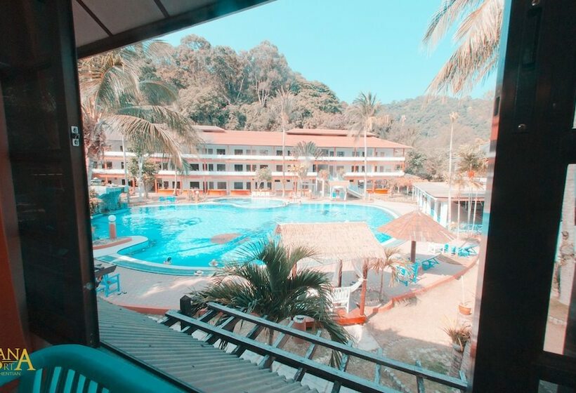 带泳池观景的豪华房, Arwana Perhentian Eco & Beach Resort