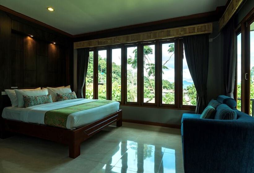 غرفة عائلية ذات إطلالة جانبية على البحر, Railay Phutawan Resort