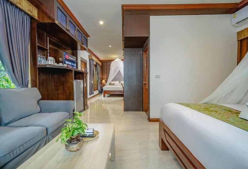 غرفة عائلية ذات إطلالة جانبية على البحر, Railay Phutawan Resort