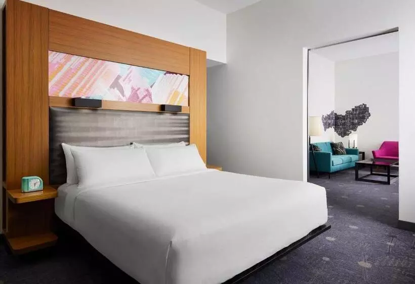 キングサイズベッドのスイートルーム, Aloft Leawoodoverland Park