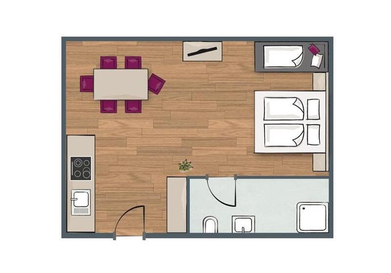 إستوديو قياسى, Aparthotel Stadler