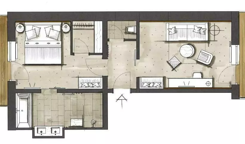 Sviitti Parveke, Erzherzog Johann Alpin Style Hotel   Adults Only