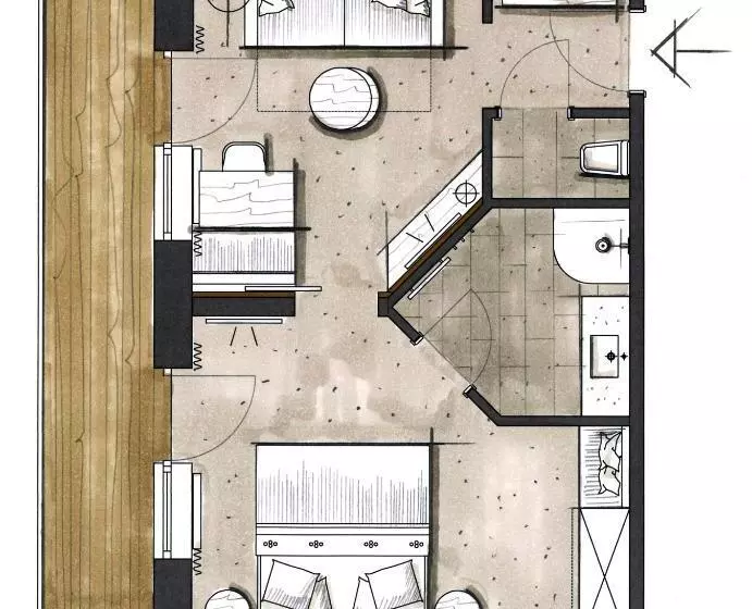 Sviitti Parveke, Erzherzog Johann Alpin Style Hotel   Adults Only