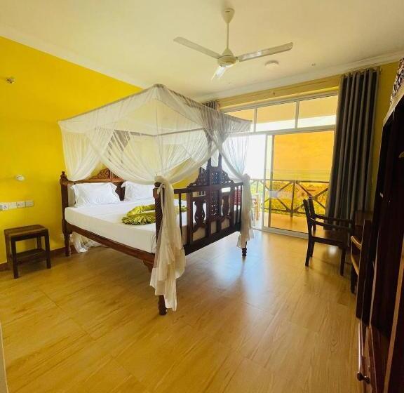 חדר דלוקס עם מרפסת נוף לים, Villa Vanilla Kendwa