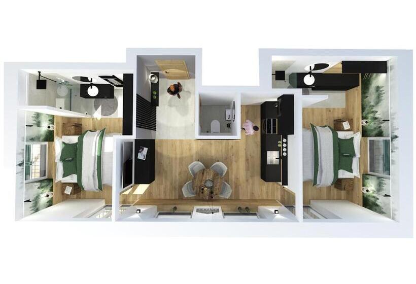 침실 2개 아파트, Landhaus Riepler