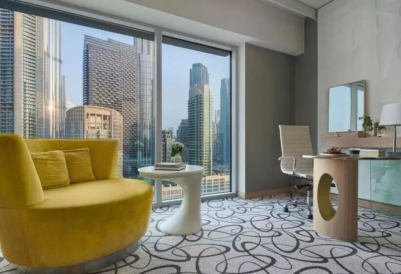 اتاق دلوکس با تخت کینگ و چشم‌انداز, Sofitel Dubai Downtown
