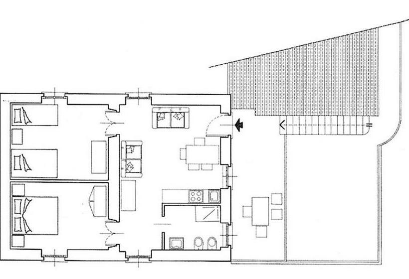 דירת חדר עם טרסה, Agriturismo Le Chiusure