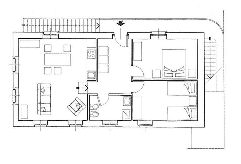 דירת חדר נוף לגינה, Agriturismo Le Chiusure