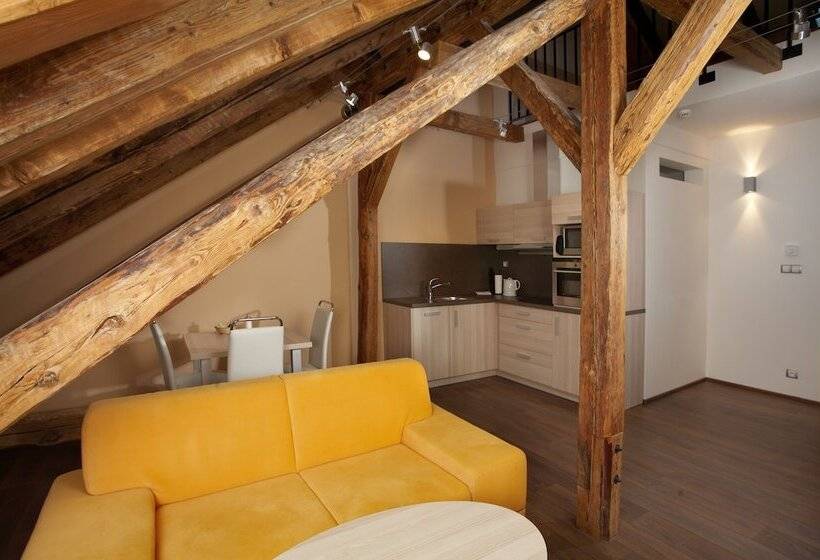 דירת חדר עם טרסה, Residence U černé Věže české Budějovice