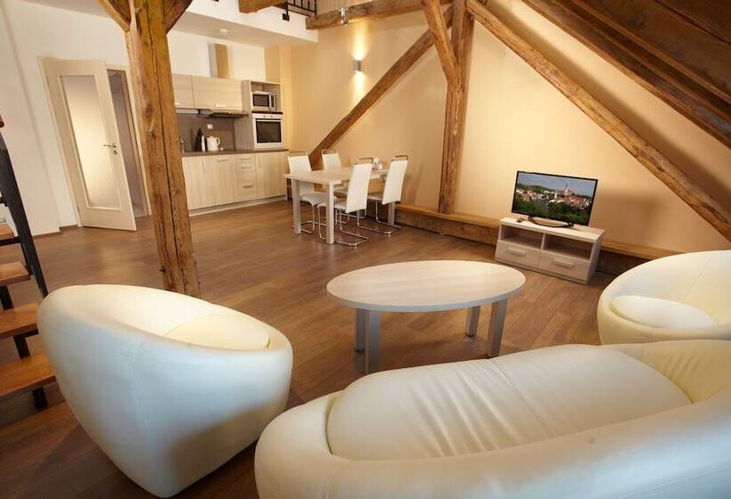 דירת 2 חדרים עם טרסה, Residence U černé Věže české Budějovice