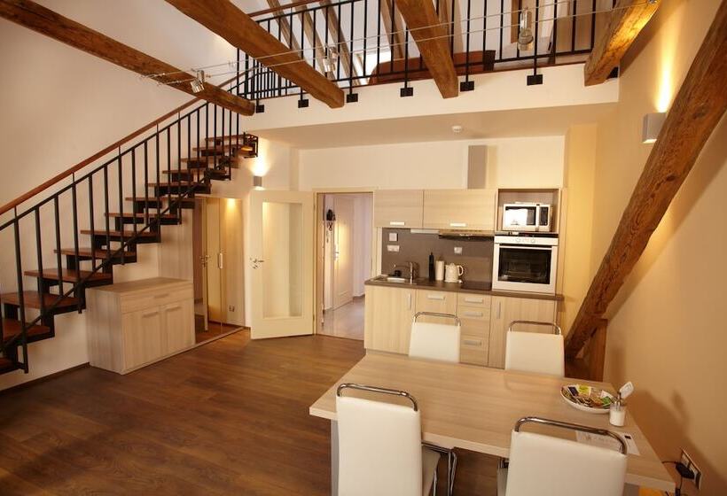 דירת 2 חדרים עם טרסה, Residence U černé Věže české Budějovice