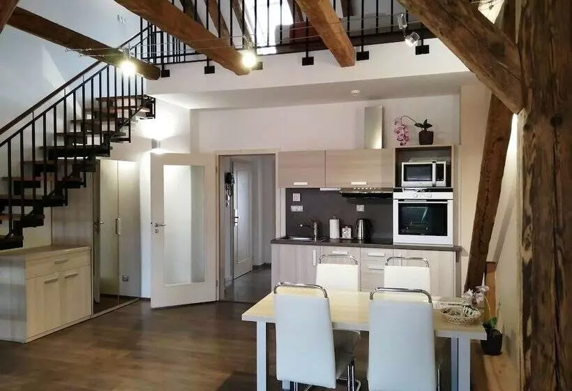 テラスつきの２ベッドルームアパートメント, Residence U černé Věže české Budějovice