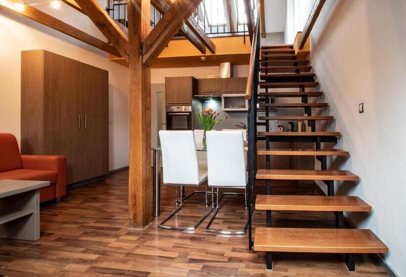 דירת 2 חדרים עם טרסה, Residence U černé Věže české Budějovice