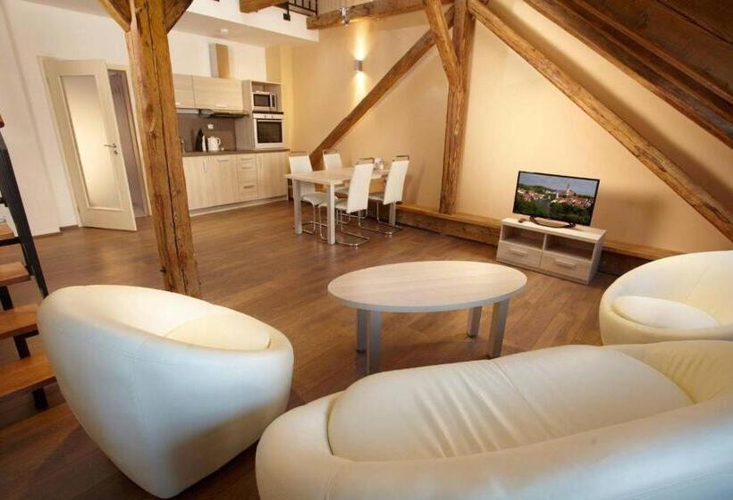 带露台两卧公寓, Residence U černé Věže české Budějovice