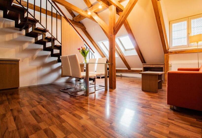 דירת 2 חדרים עם טרסה, Residence U černé Věže české Budějovice