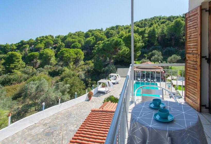 غرفة سوبيريور مطلة على حمام السباحة, Angelos Studios