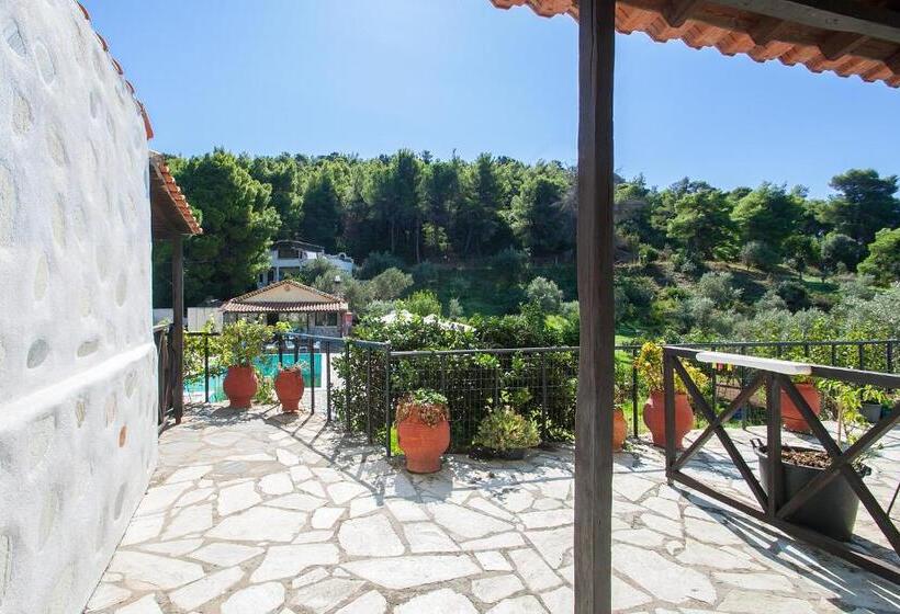 غرفة قياسية مطلّة علي حمام السباحة, Angelos Studios