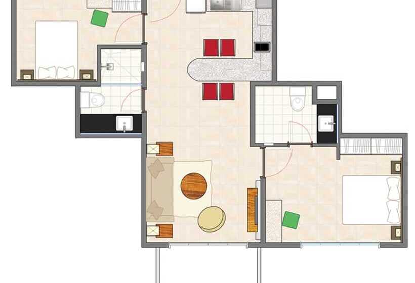Appartamento 2 Camere da Letto, Azalea Residences Baguio