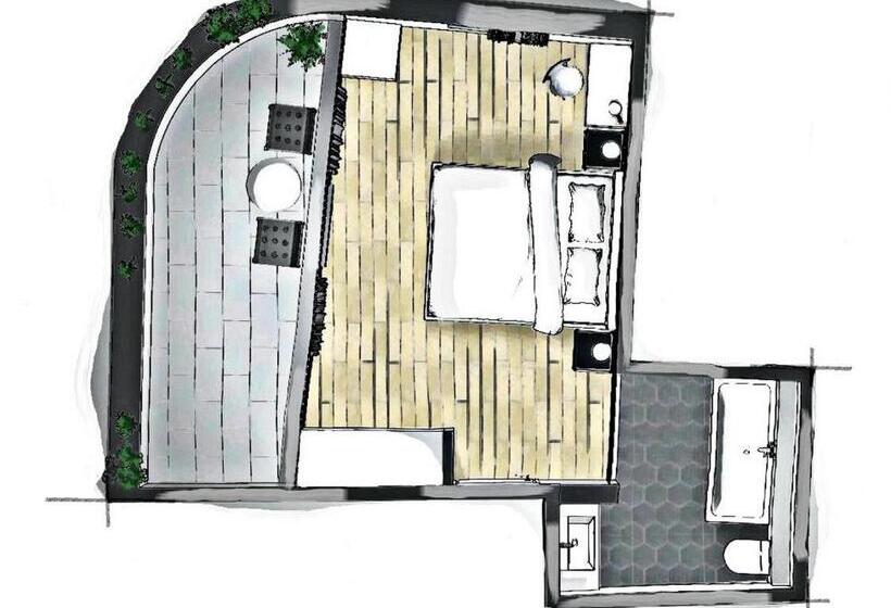 Comfort room with balcony, Divota Apartment