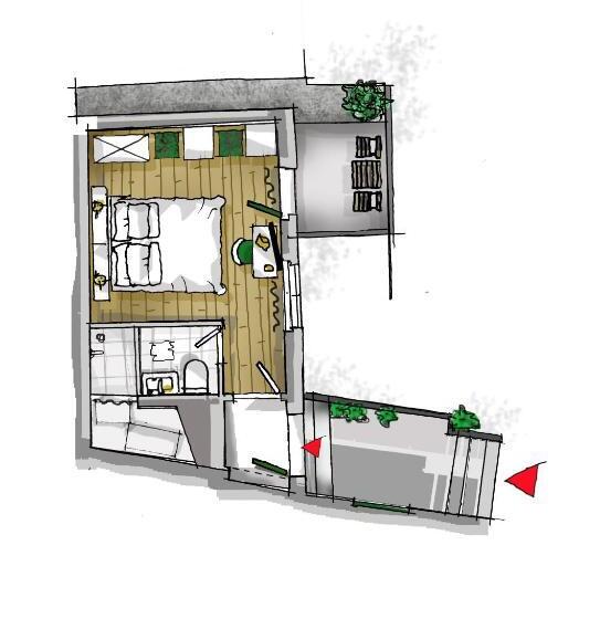 Basic Værelse med Balkon, Divota Apartment