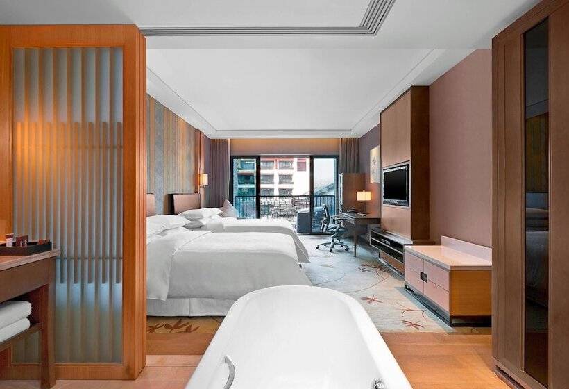 غرفة ديلوكس مطلّة علي الحديقة, Sheraton Grand Hangzhou Wetland Park Resort